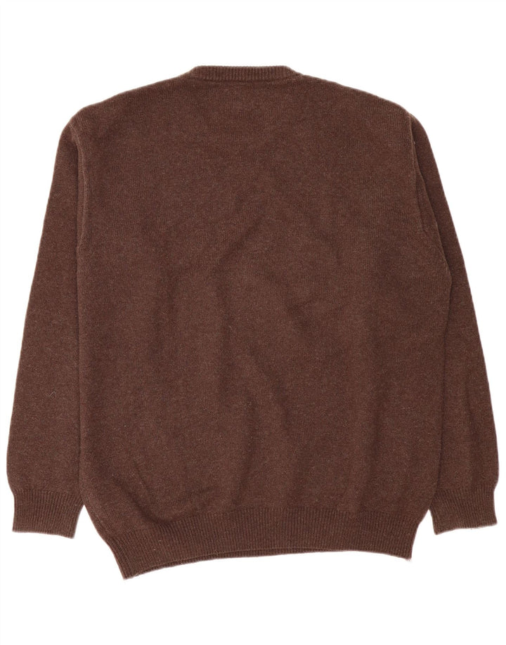 Marlboro Classics Herre Crew Neck Jumper Sweater Stor Brun Uld