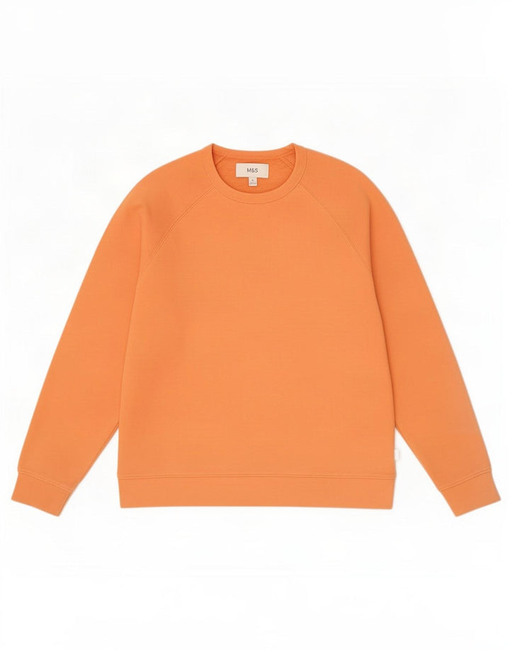 Marks & Spencer Herre sweatshirt Jumper Medium Orange Bomuld