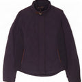 Massimo Dutti Dame Quiltet Jakke UK 12 Medium Navy Blue Polyester