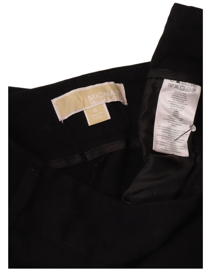MICHAEL KORS Lige fritidsbukser til kvinder US 6 Medium W30 L32 Sort