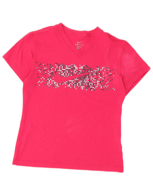 Nike piger Dri Fit grafisk T-shirt top 10-11 år Pink