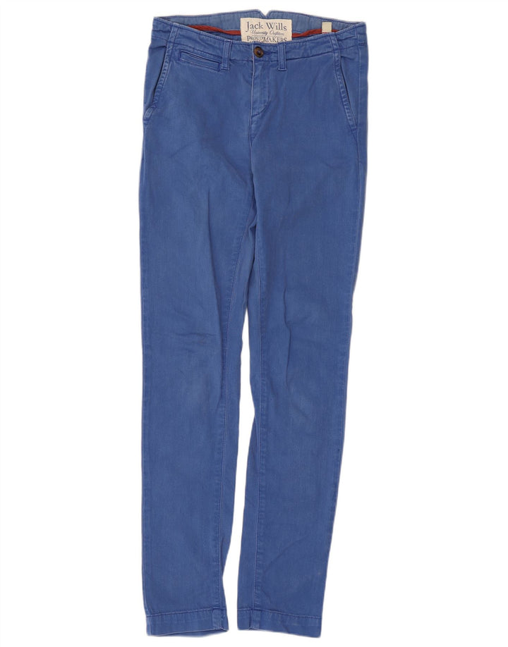 JACK WILLS Dame Slim Chino Bukser UK 8 Small W28 L29 Blå