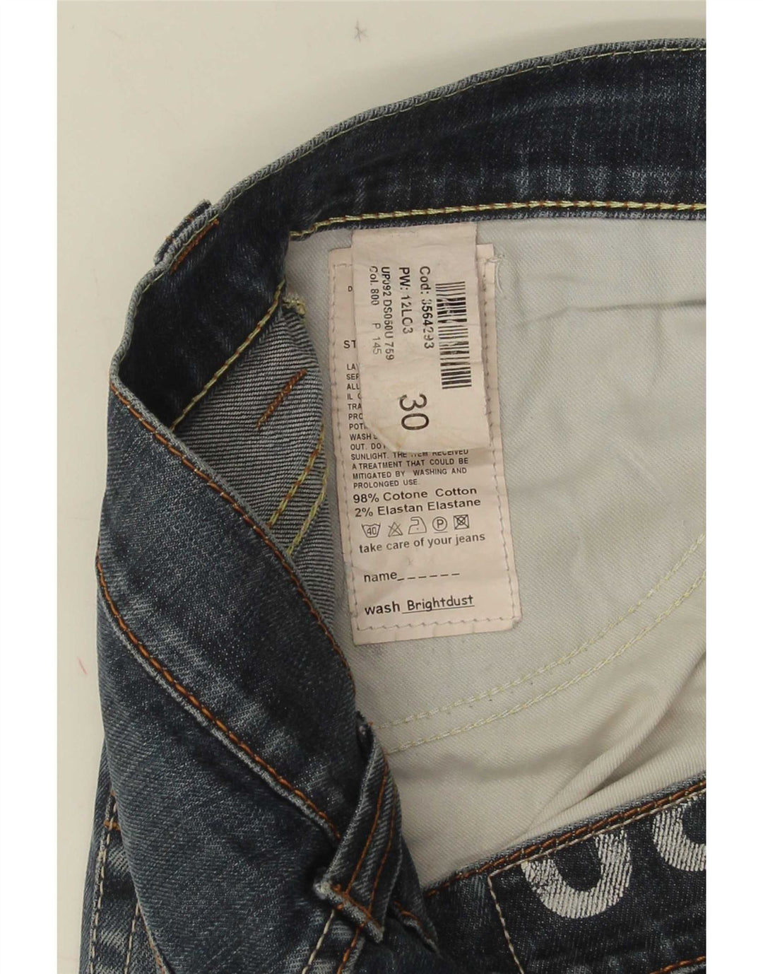 Dondup Dame Slim Jeans W30 L32 Blå Bomuld