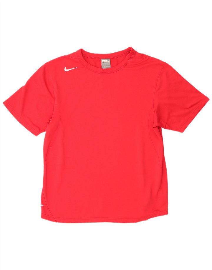 Nike Herre T-Shirt Top UK 39/41 Medium Rød Polyester