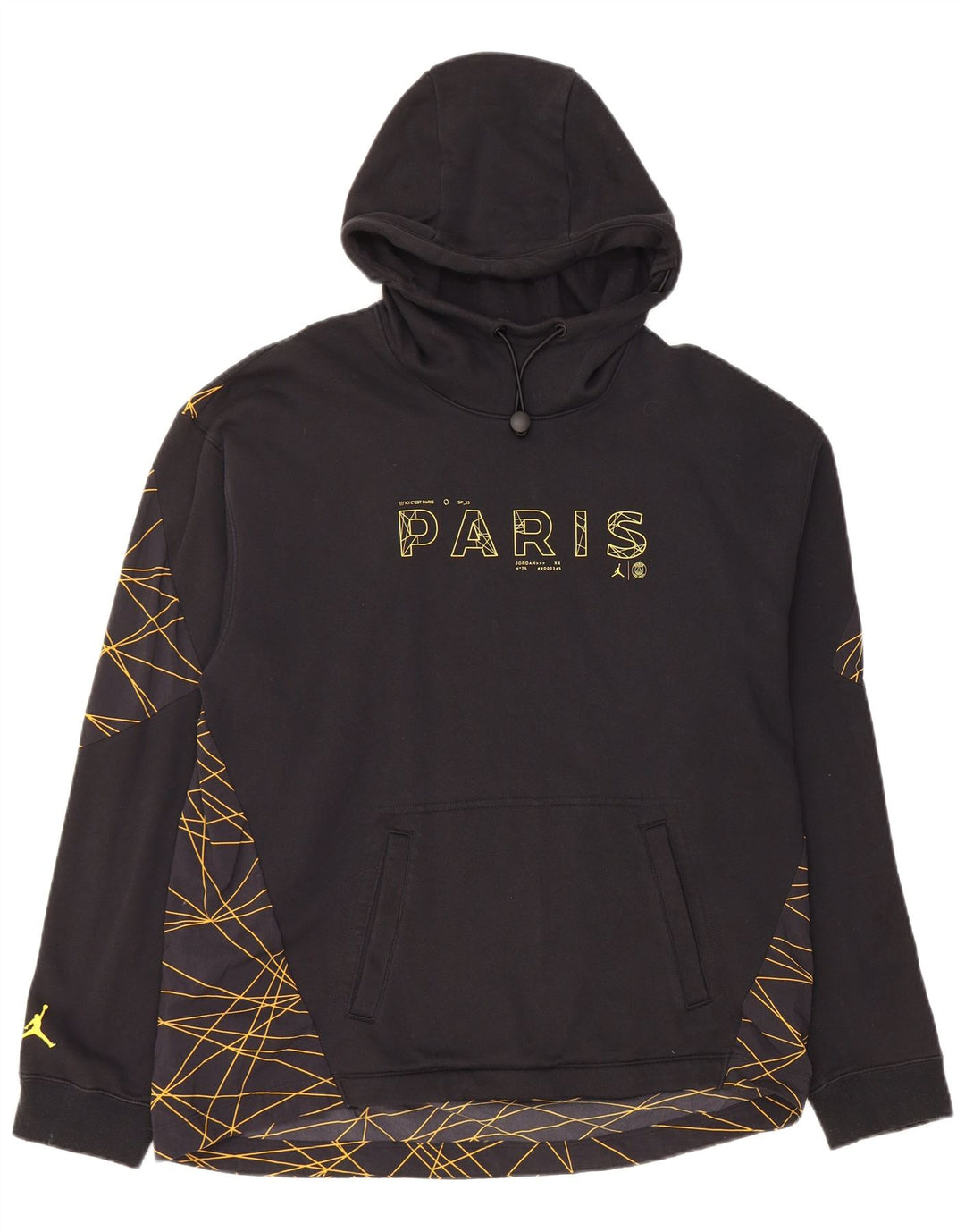 JORDAN Herre Paris Grafisk Loose Fit Hættetrøje Jumper Stor Sort Geometrisk