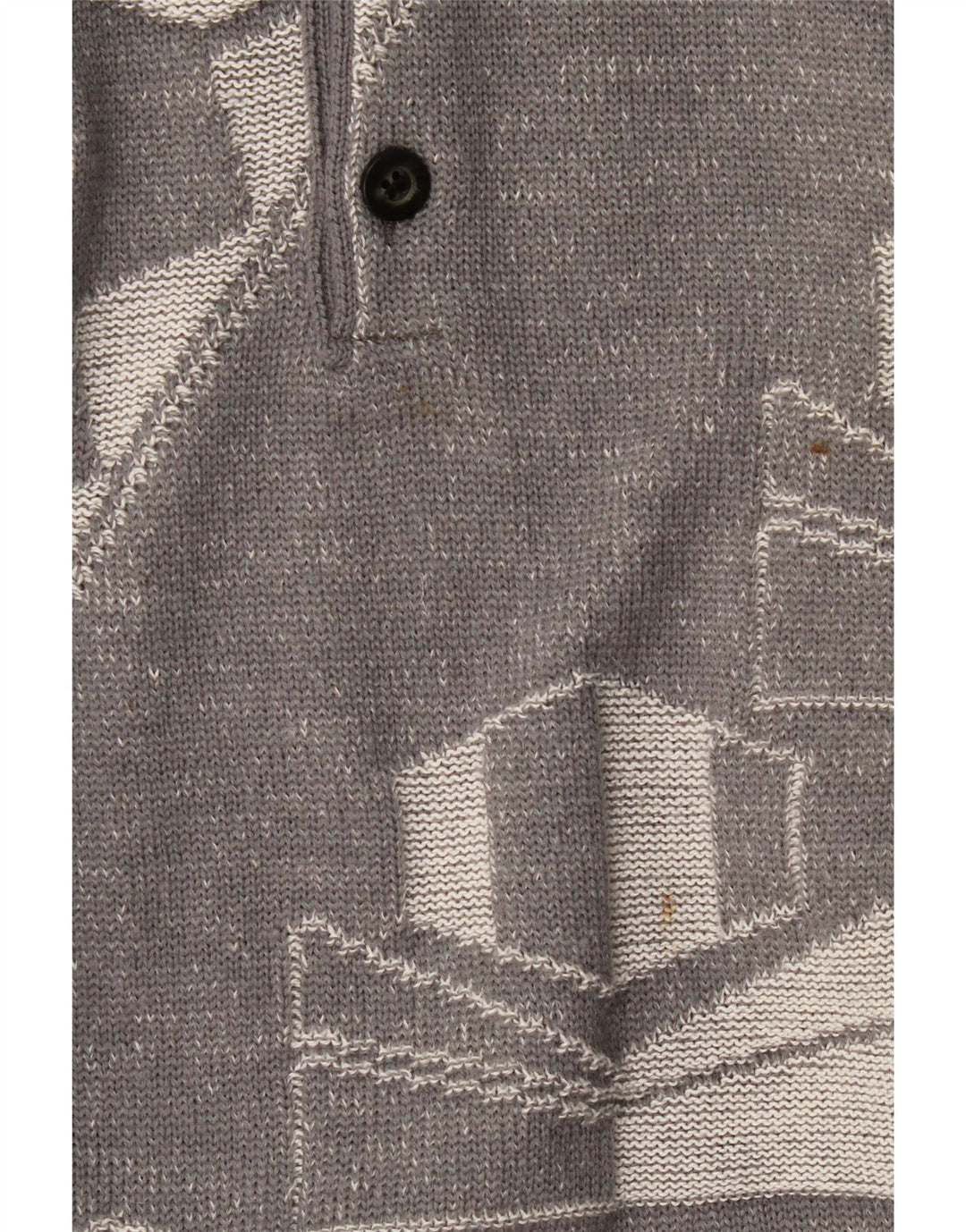 Ferrari Herre Polo Neck Jumper Sweater XL Grå Geometrisk Uld