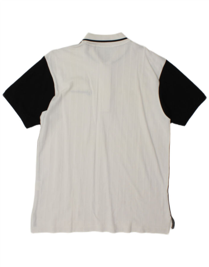 Sergio Tacchini Herre poloshirt Medium White Colourblock Bomuld