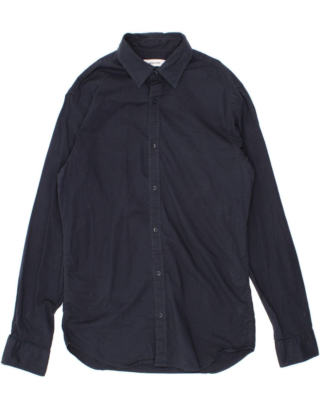 JACK & JONES Mens Shirt Medium Navy Blue Cotton Vintage Jack & Jones and Second-Hand Jack & Jones from Messina Hembry 