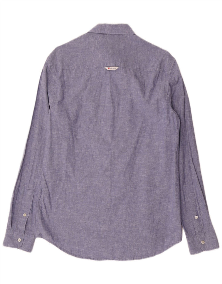 Tommy Hilfiger Herre Regular Fit skjorte Lille blå bomuld
