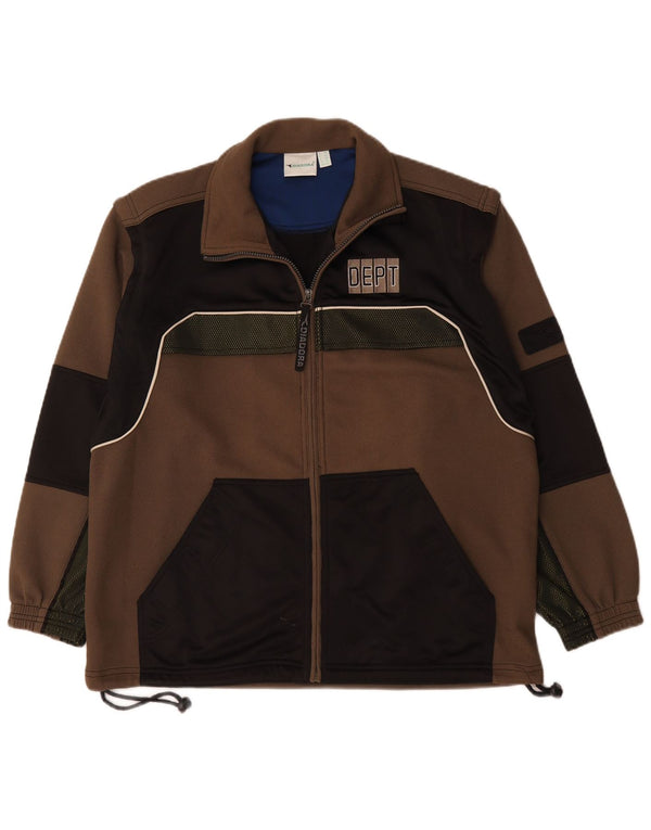 Diadora Herre Loose Fit træningsdragt Topjakke UK 38 Medium Brown Colourblock