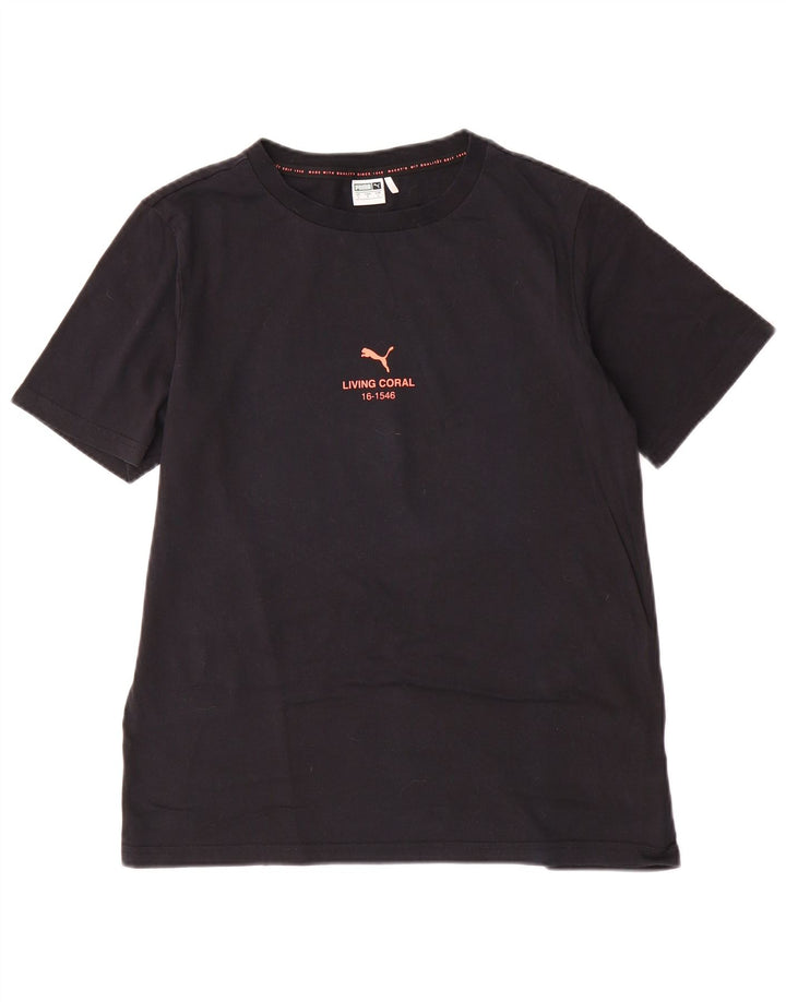 Puma Herre grafisk T-shirt top lille sort bomuld