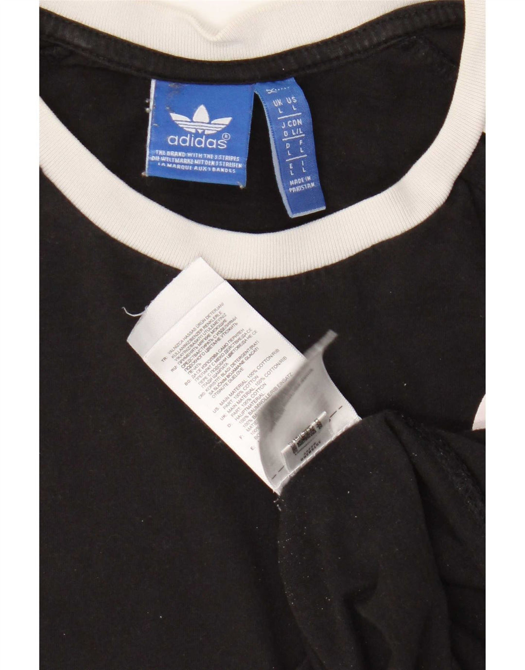 Adidas Herre T-Shirt Top Stor Sort Bomuld