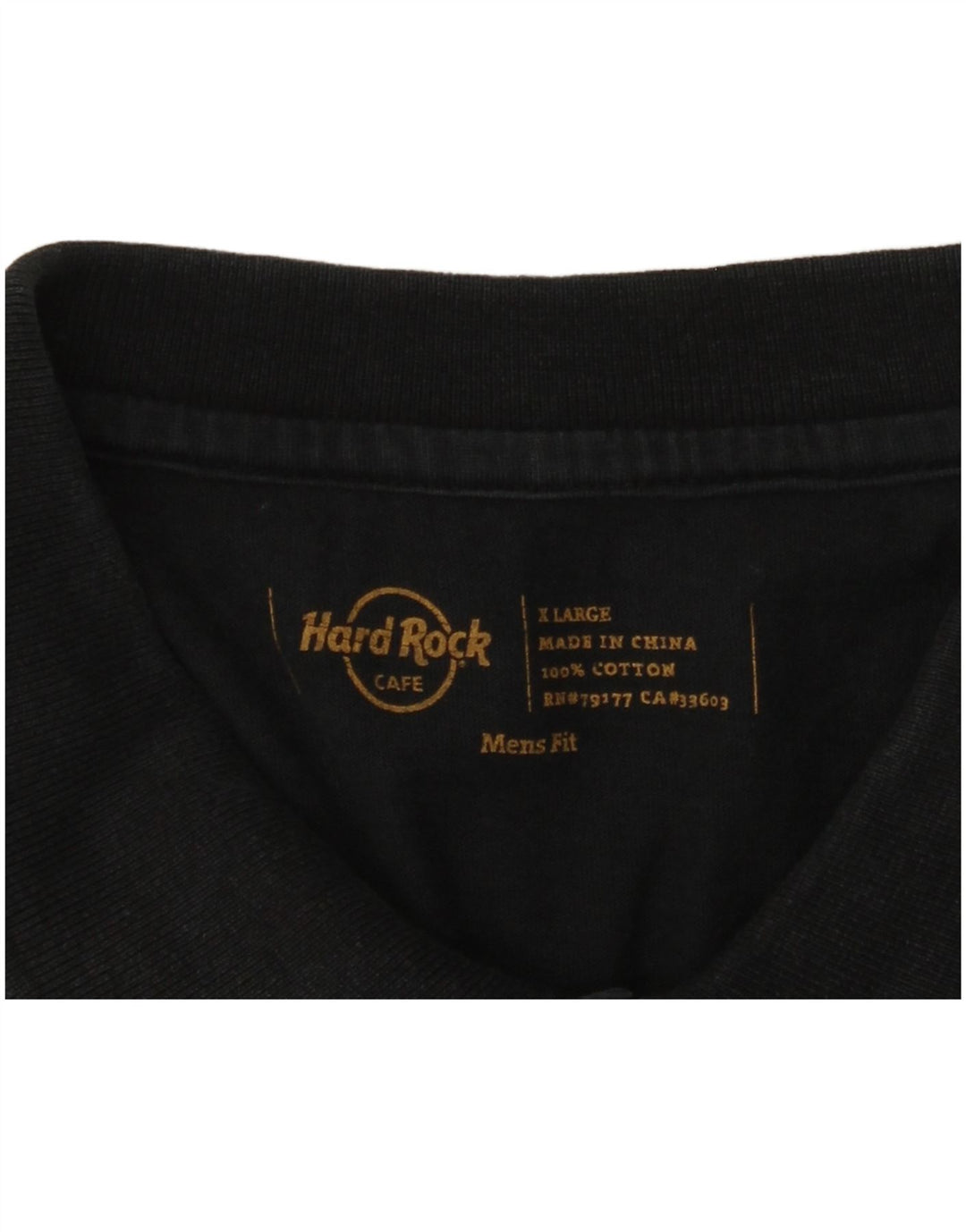 HARD ROCK CAFE Herre Copenhagen Graphic Polo XL Sort Bomuld