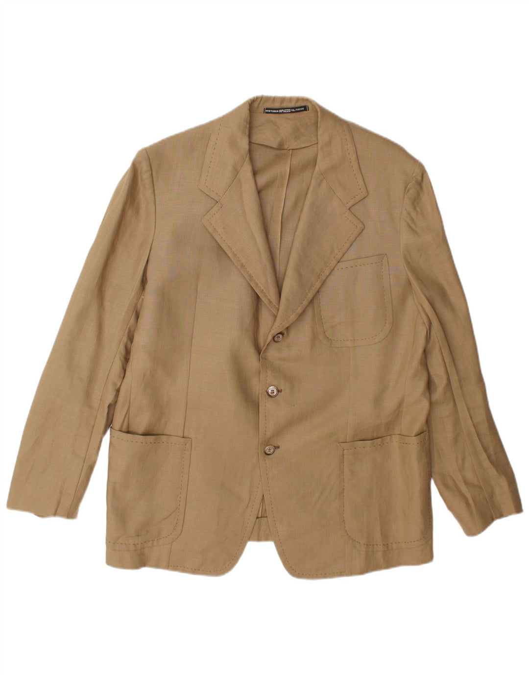 Vintage herre 3-knaps blazerjakke UK 38 Medium Beige