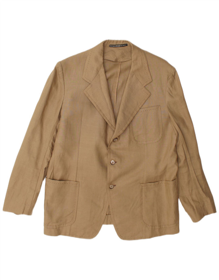 Vintage herre 3-knaps blazerjakke UK 38 Medium Beige