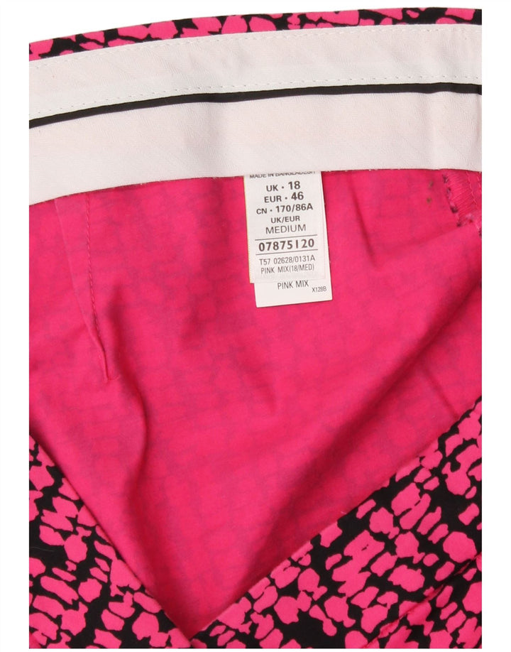 Marks & Spencer Kvinder abstrakt mønster cropped bukser UK 18 XL W38 L25 P
