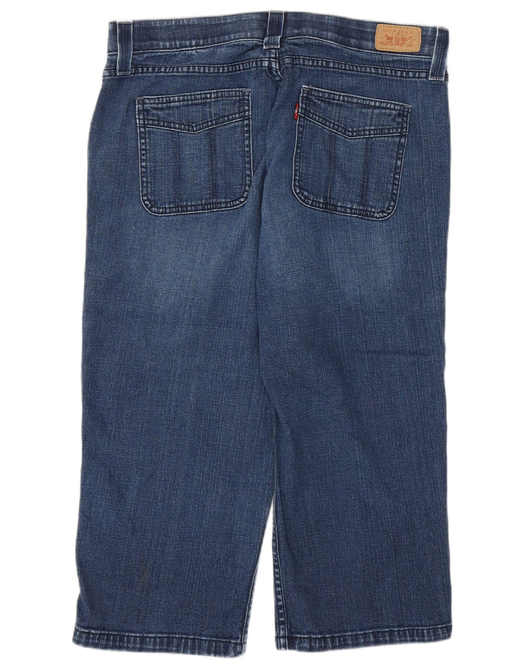 LEVI'S Dame Capri Jeans US 14 XL W36 L20 Blå Bomuld