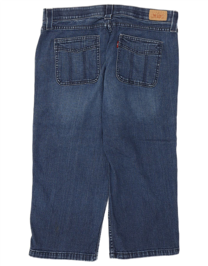 LEVI'S Dame Capri Jeans US 14 XL W36 L20 Blå Bomuld