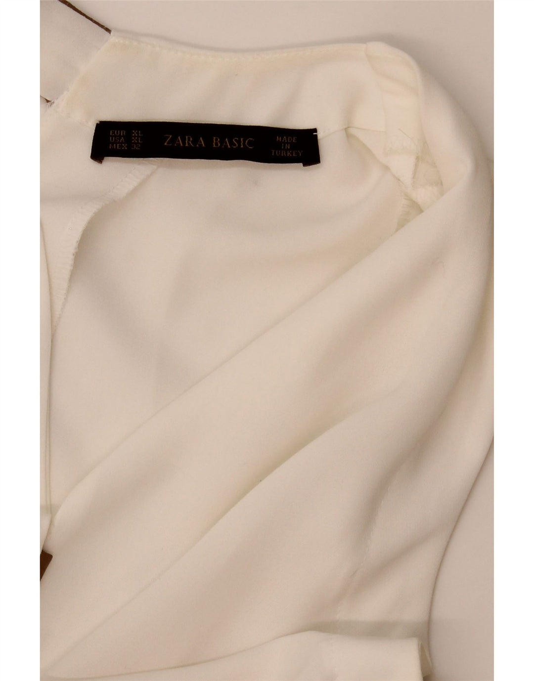 Zara Dame ærmeløs bluse Top UK 18 XL Hvid