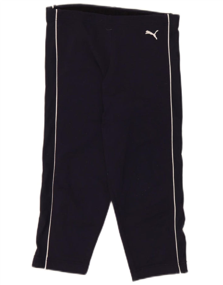 Puma Dame Capri Leggings UK 10 Small Navy Blue Nylon
