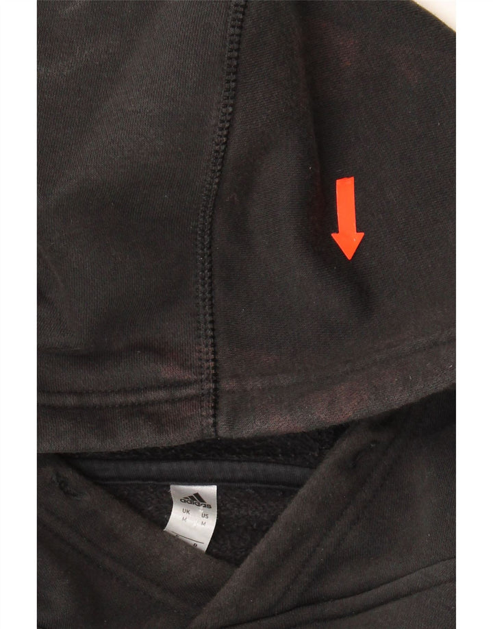 ADIDAS Mens Hoodie Jumper Medium Black Cotton Vintage Adidas and Second-Hand Adidas from Messina Hembry 