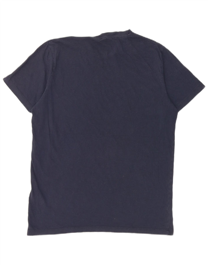 JACK & JONES Herre T-Shirt Top Medium Marineblå Bomuld