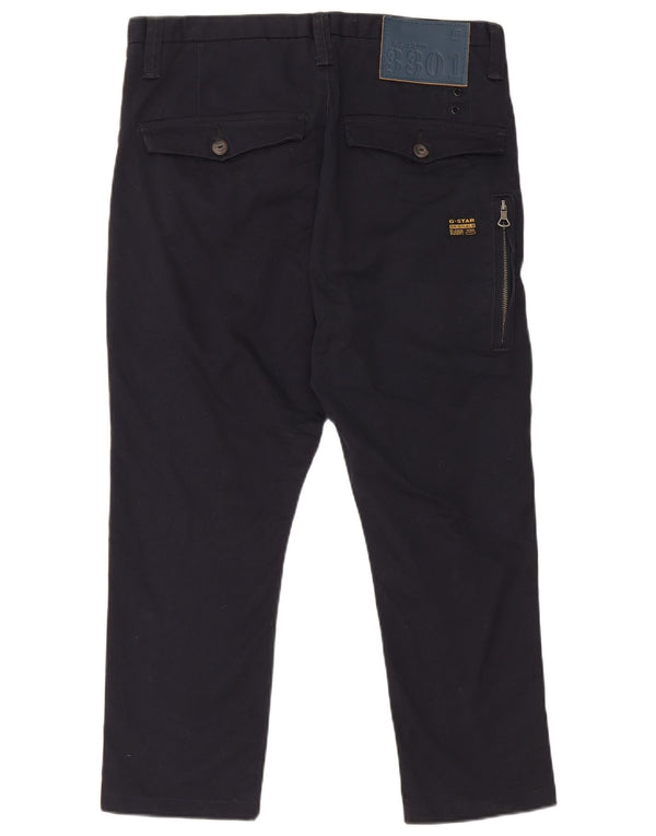 G-Star Mens Slim Cargo Trousers W34 L24 Navy Blue Cotton