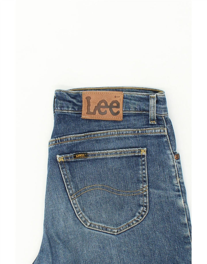LEE Straight Jeans til kvinder W34 L30 Blå Bomuld
