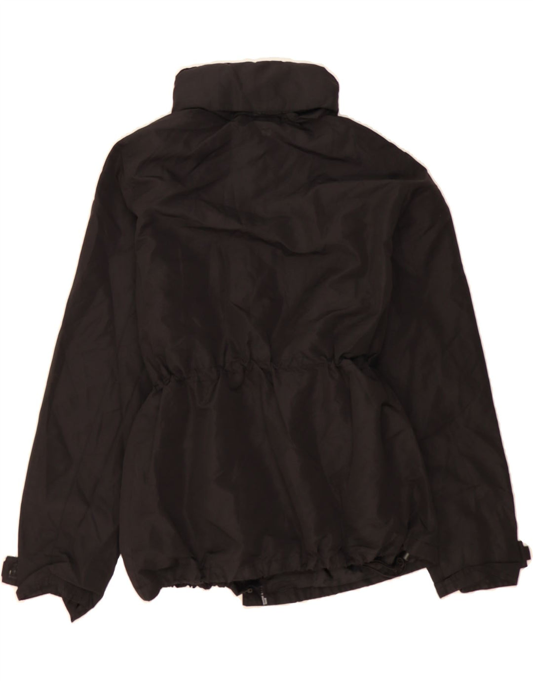 MOUNTAIN WAREHOUSE Womens Hooded Rain Jacket UK 14 Large Black Polyester Vintage Mountain Warehouse and Second-Hand Mountain Warehouse from Messina Hembry 