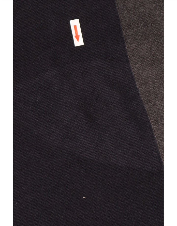 Zara Herre Top Langærmet Medium Navy Blue Colourblock Akryl