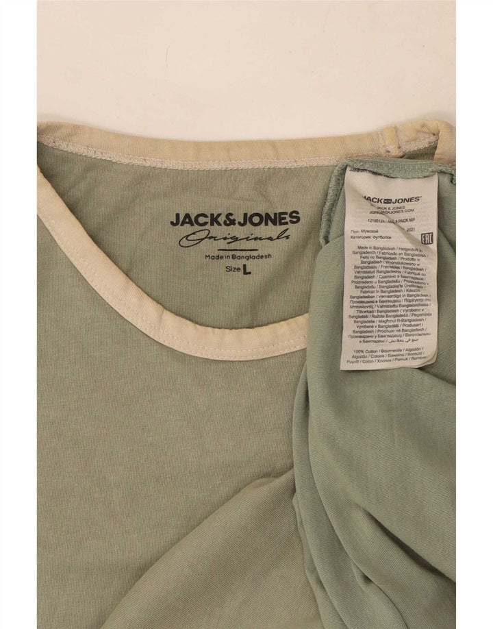 Jack & Jones Herre T-Shirt Top Stor Grøn Bomuld