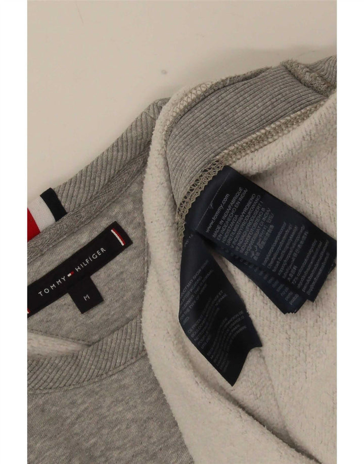 Tommy Hilfiger Herre Grafisk Sweatshirt Jumper Medium Grå Bomuld