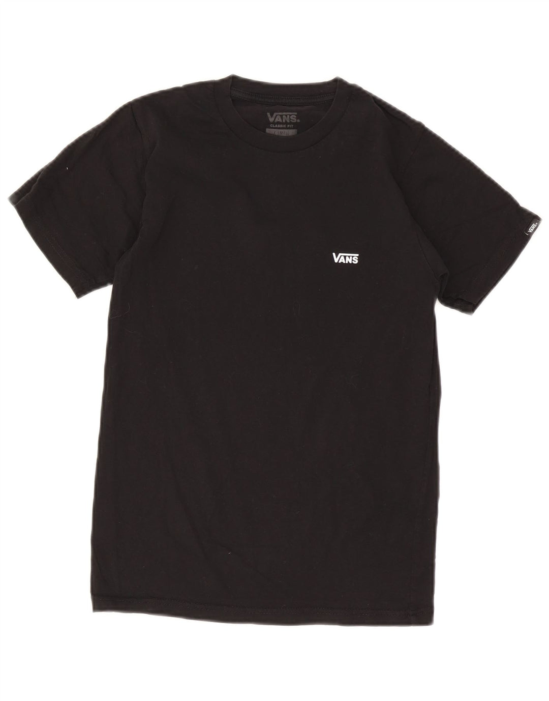 Vans Herre Classic Fit T-Shirt Top XS Sort Bomuld