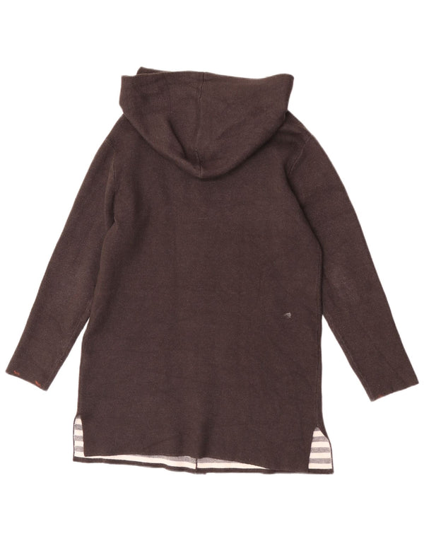Zara Pige Hooded Longline Cardigan Sweater 13-14 År Grå Viscose