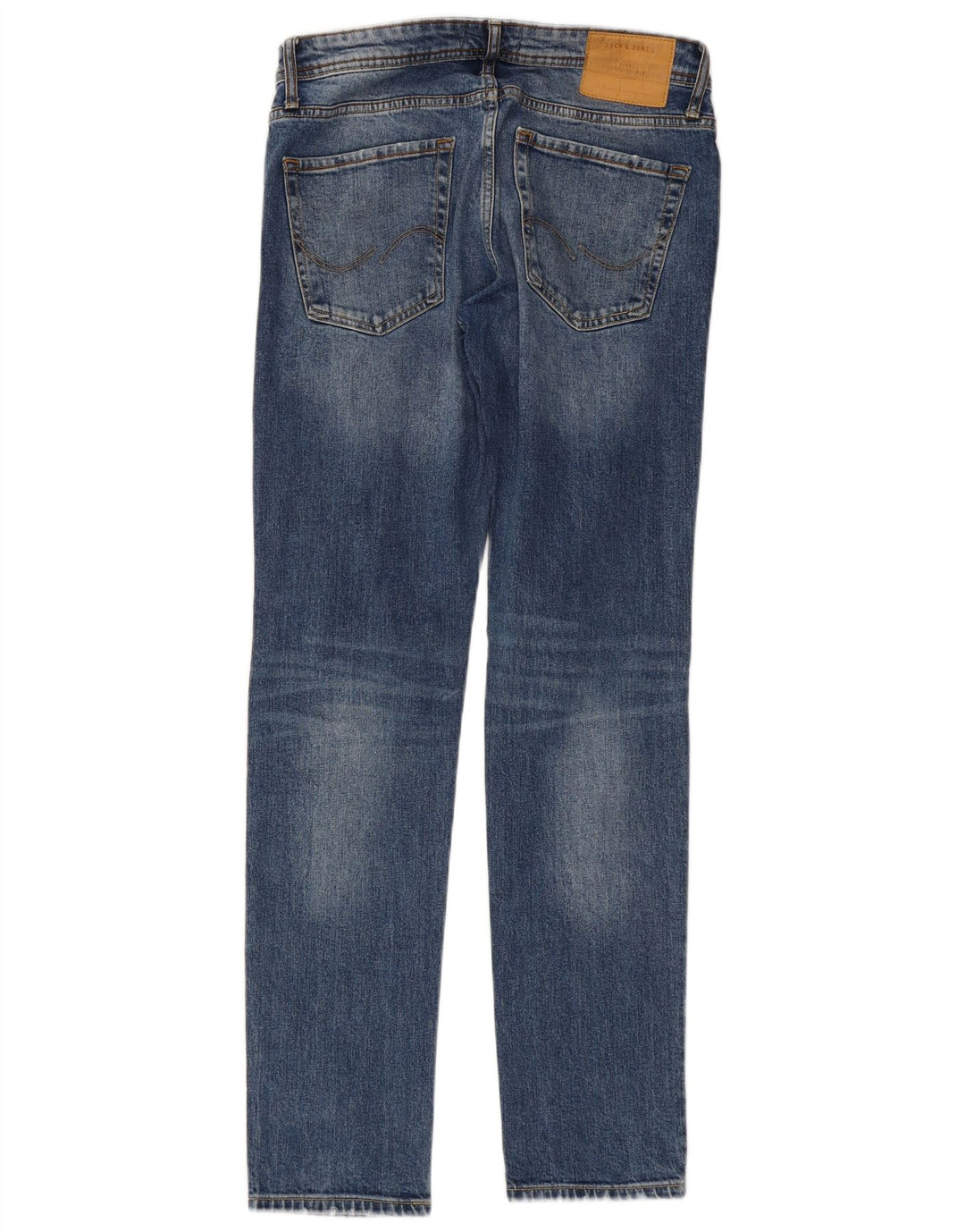 JACK & JONES Herre GLENN Distressed Slim Jeans W31 L32 Blå Bomuld