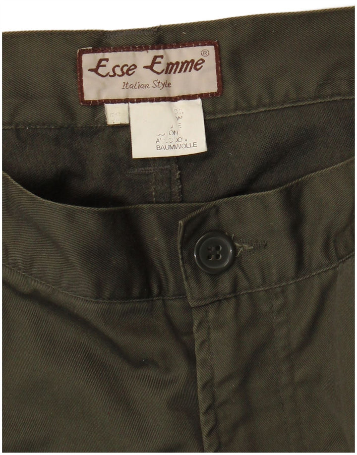 ESSE EMME Straight Cargo Bukser til mænd IT 52 XL W36 L30 Khaki Bomuld