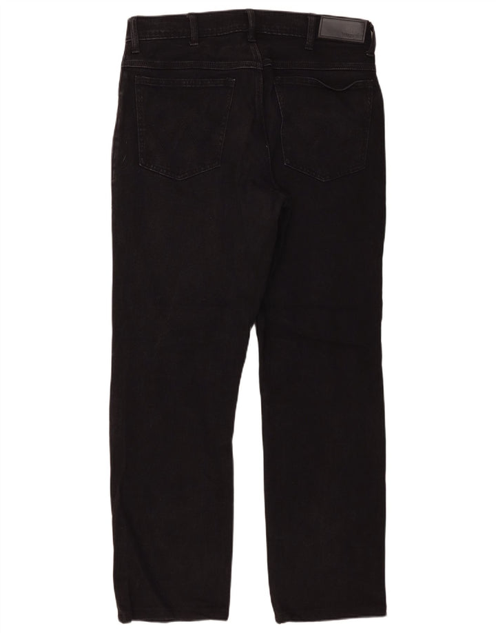 Wrangler Straight Jeans til mænd W34 L29 sort bomuld