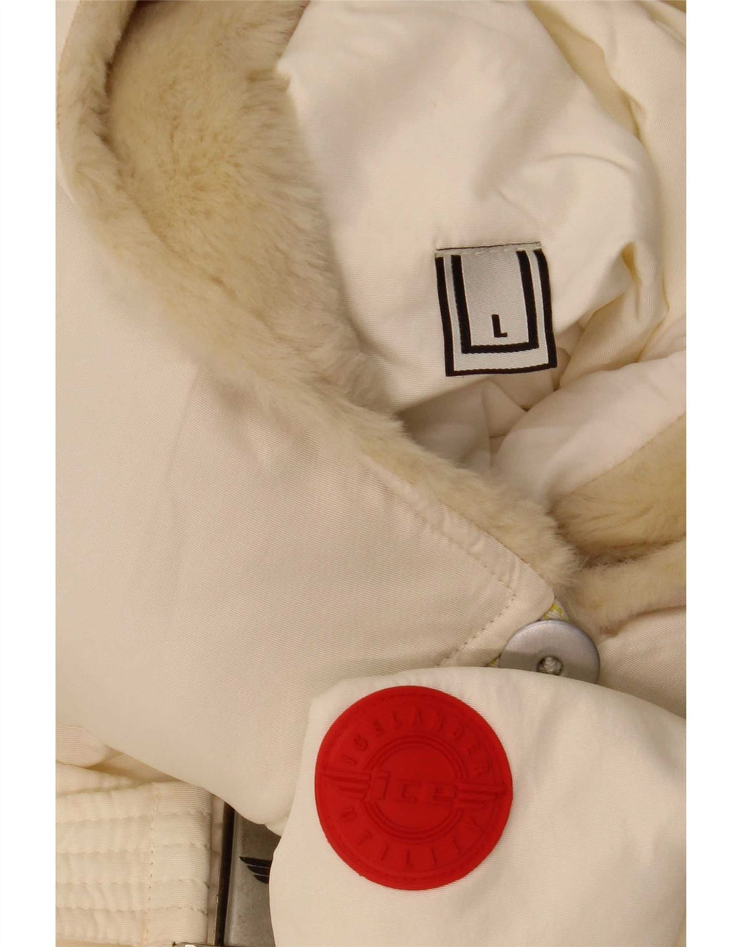 Ice Dame Hætte Anorak Jacket UK 16 Large White Polyamide