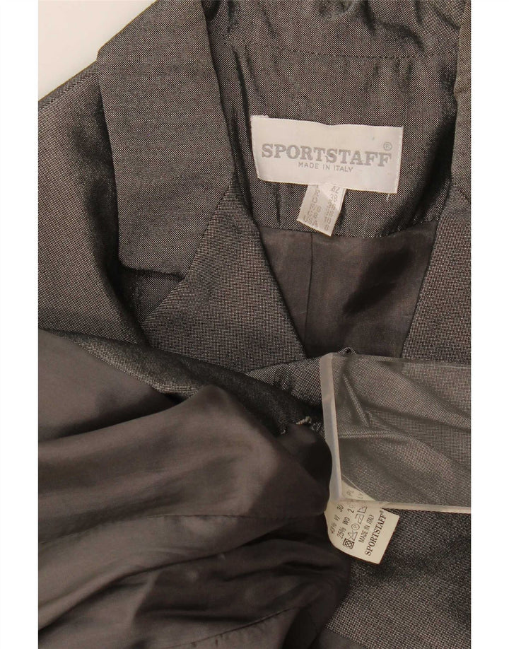 Sportstaff Dame Overfrakke UK 10 Small Grey Viscose