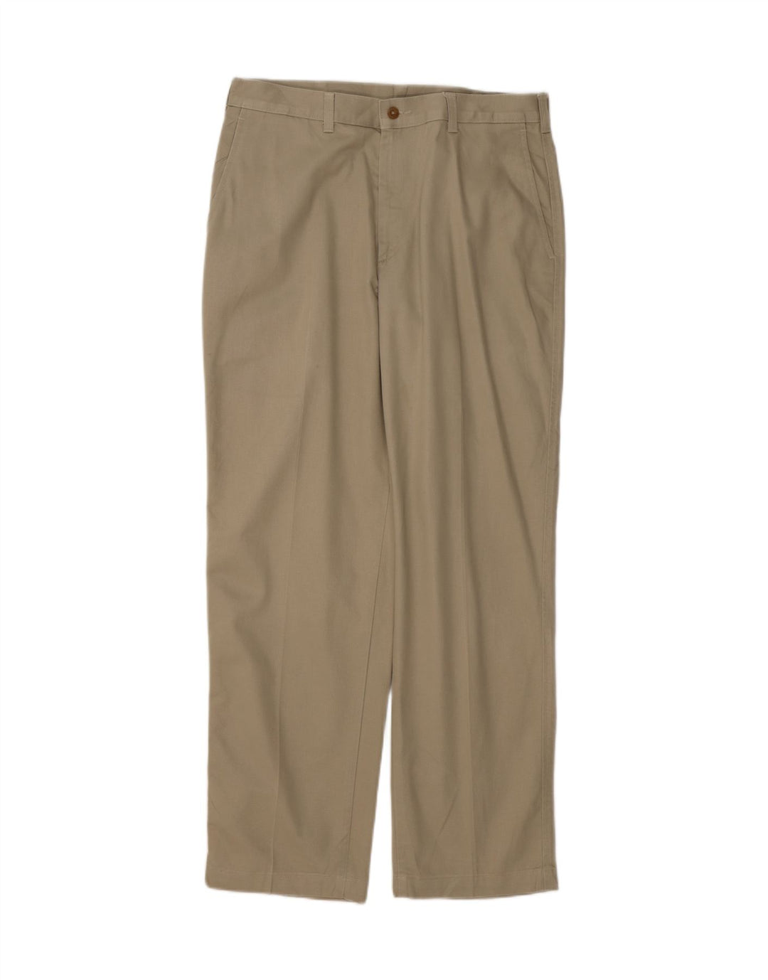 VINTAGE Mens Straight Chino Trousers W34 L30 Beige