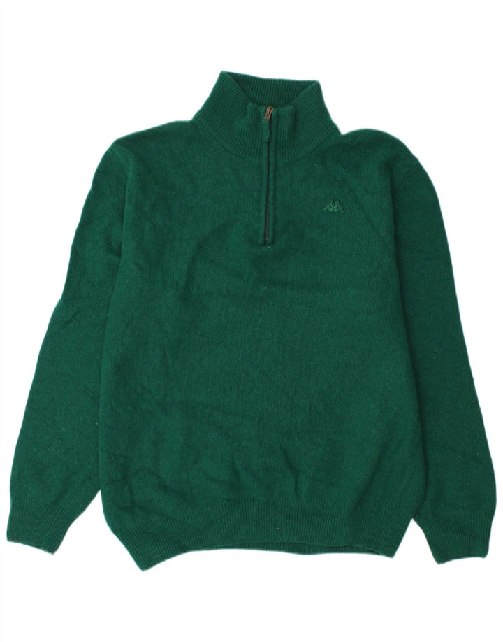 Kappa Herre Zip Neck Jumper Sweater Large Green