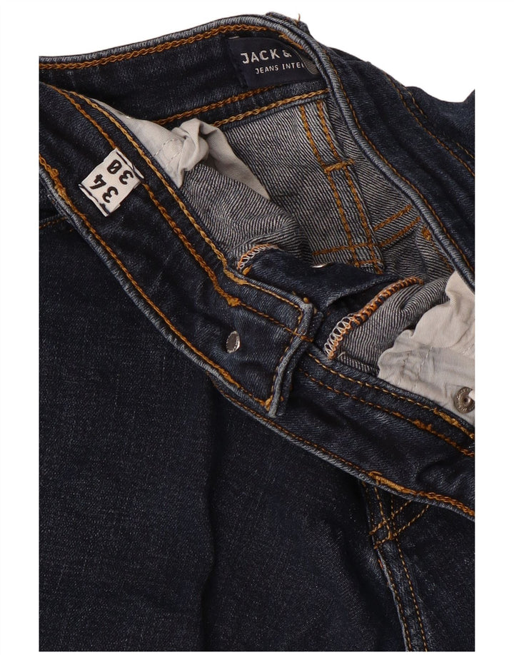 JACK & JONES Herre Clark Regular Fit Straight Jeans W34 L30 Blå Bomuld