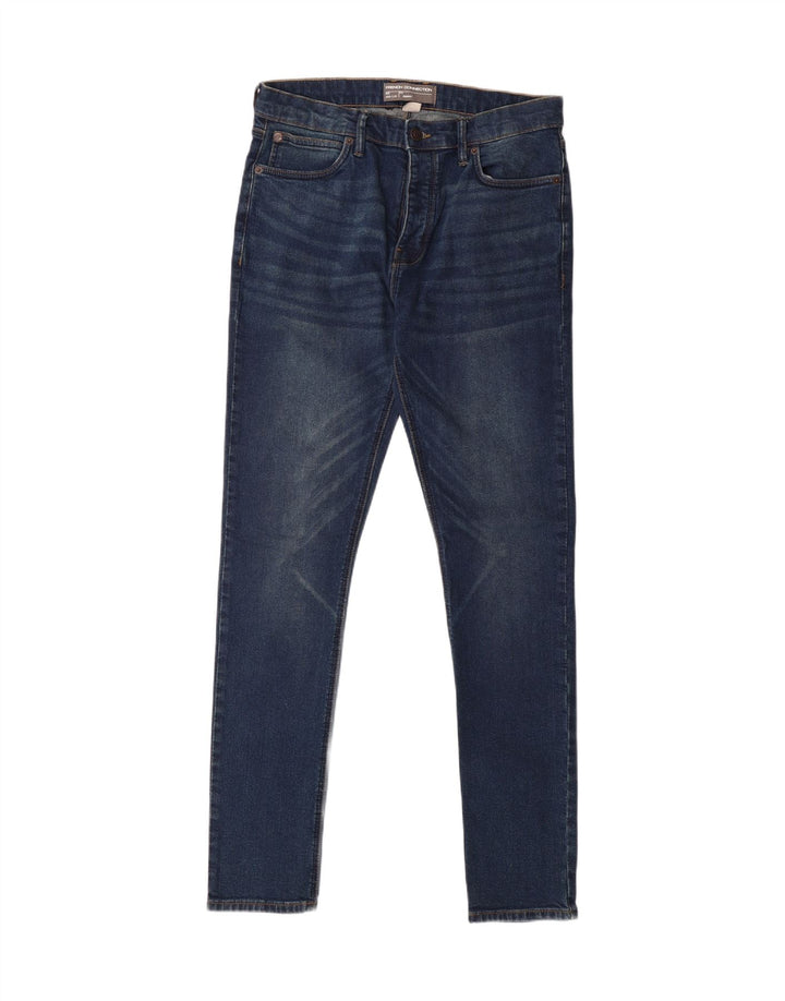 FRENCH CONNECTION Mens Skinny Jeans W32 L34 Blue Cotton Vintage French Connection and Second-Hand French Connection from Messina Hembry 
