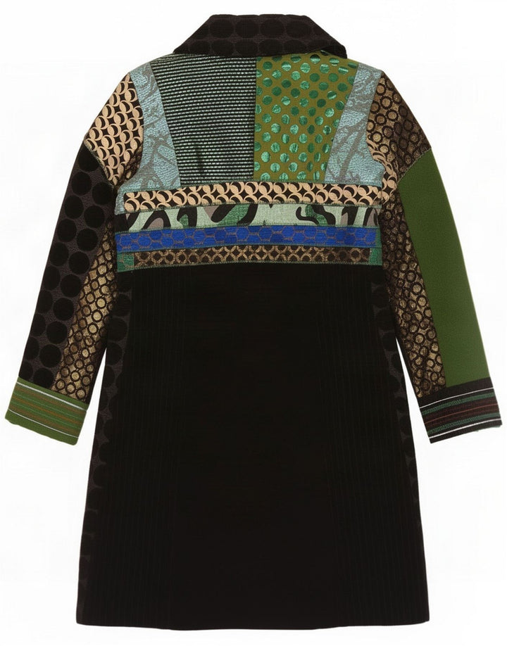 Desigual Dameoverfrakke EU 38 Medium Flerfarvet Patchwork