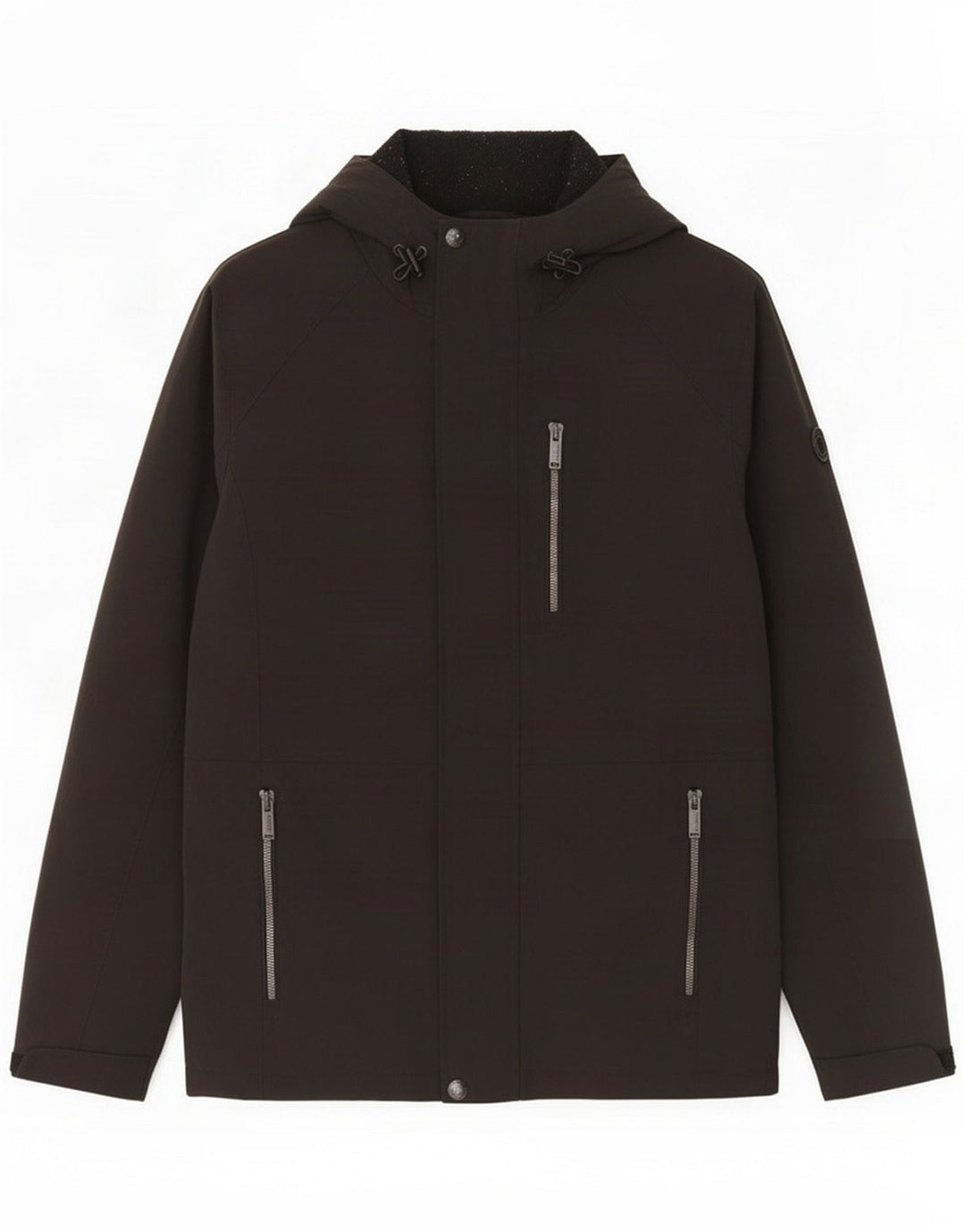 Calvin Klein Herre Hooded Windbreaker Jacket UK 36 Small Black Polyester