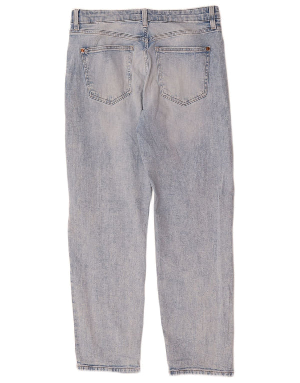 Marks & Spencer Kvinder Kæreste Slim Jeans UK 12 Medium W32 L28 Blå