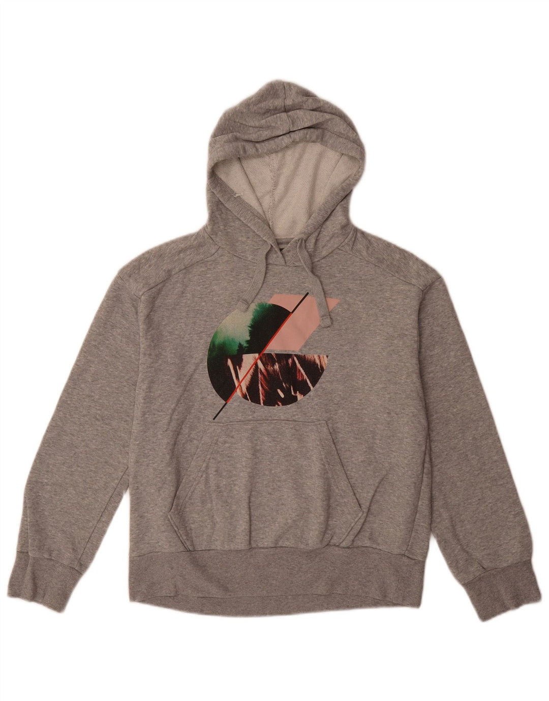 PRANA Oversized grafisk hættetrøje til kvinder UK 6 XS Grå