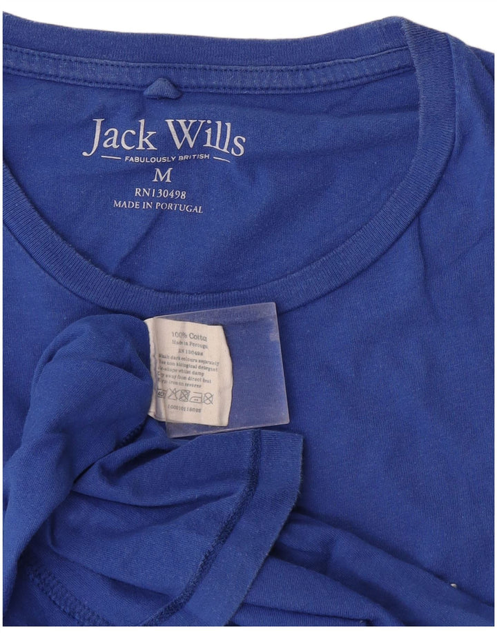 Jack Wills Herre T-Shirt Top Medium Blå Bomuld