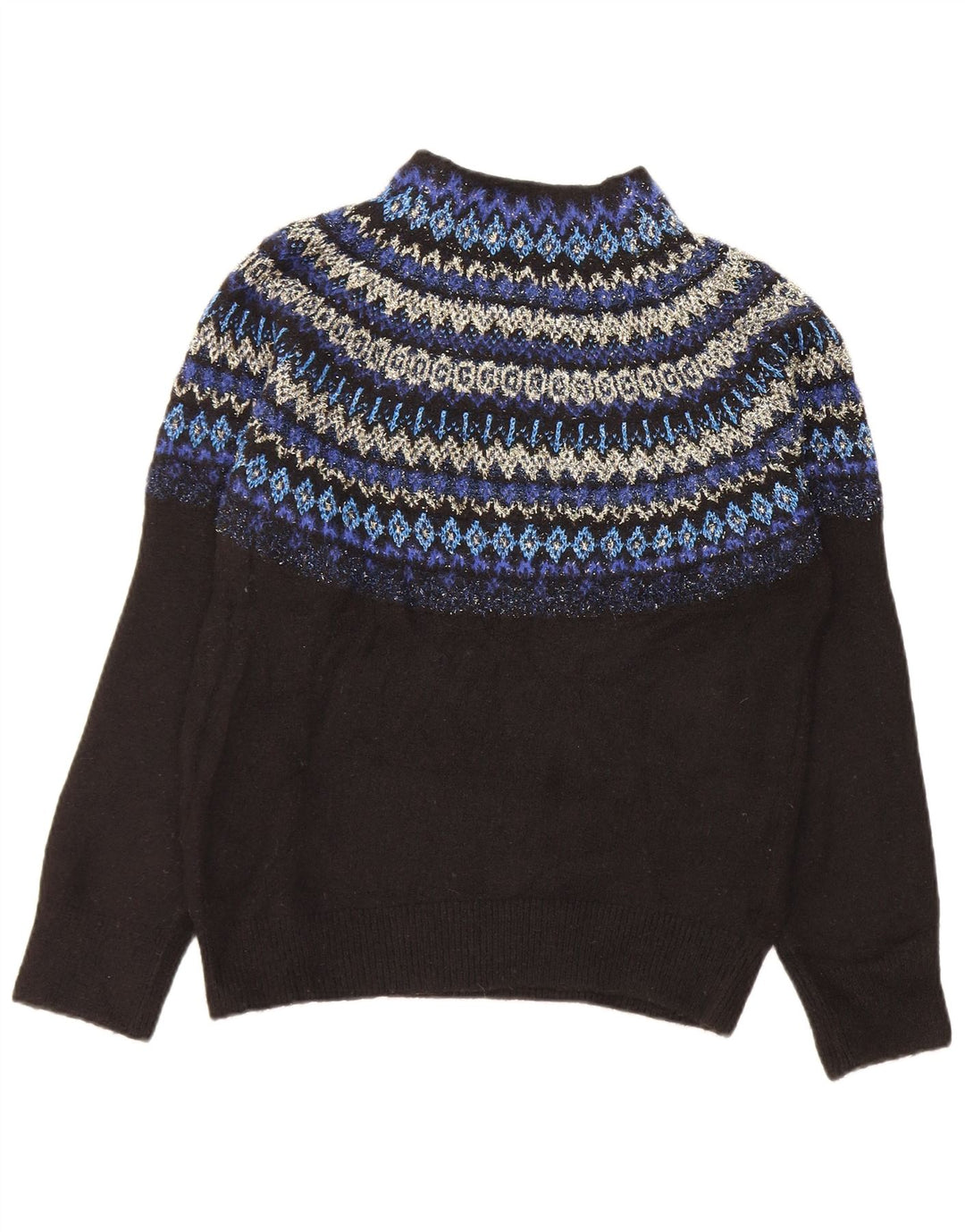 Marks & Spencer Dame Turtle Neck Jumper Sweater UK 10 Small Black