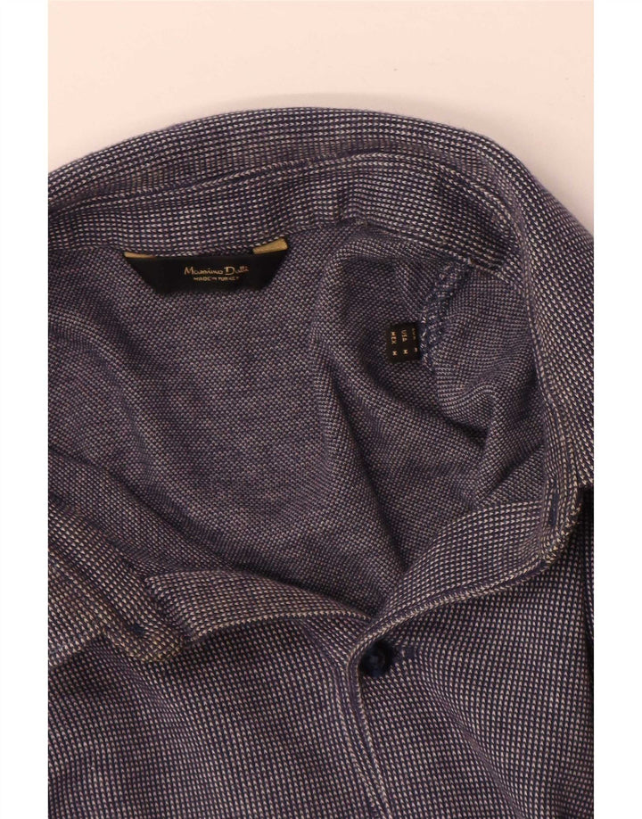 Massimo Dutti Langærmet herre poloshirt Medium Navy Blue